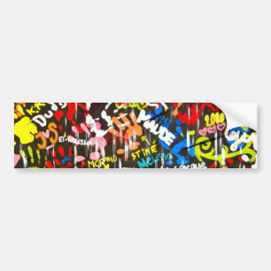 funky graffitis bumper sticker