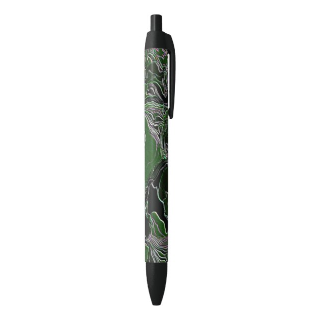 Funky Green  Army Camo Black Ink Pen (Bottom (Vertical))