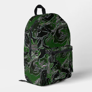 Funky Green Army Camouflage Printed Backpack