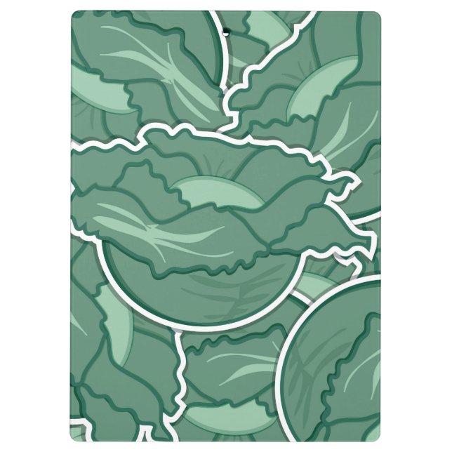 Funky green cabbage clipboard (Back)