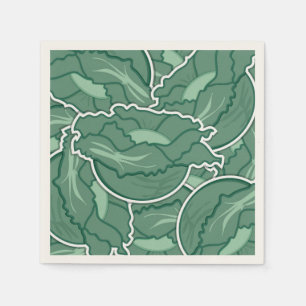 Funky green cabbage napkin