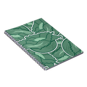 Funky green cabbage notebook