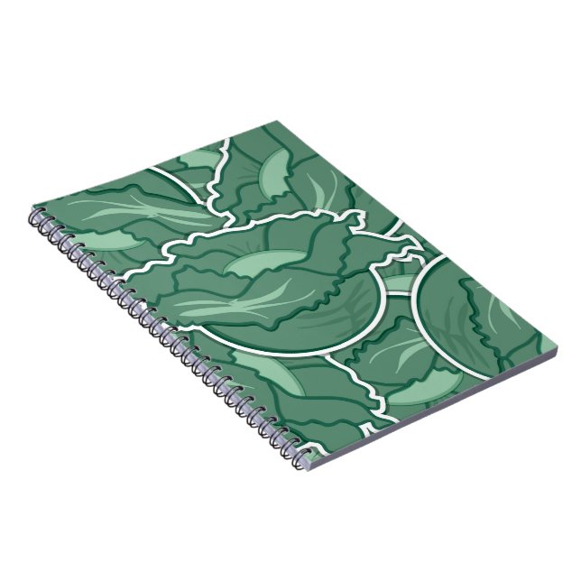 Funky green cabbage notebook (Right Side)