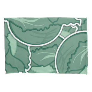 Funky green cabbage pillowcase