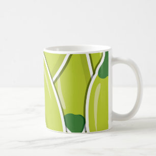 Funky green chilli peppers coffee mug