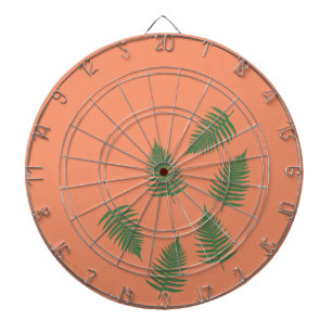 Funky Green Fern Lucky Darts Board Dartboard