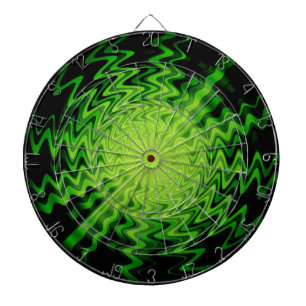 funky green wave light stripes abstract dartboard