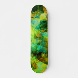 Funky Greens Modern Abstract Design Skateboard