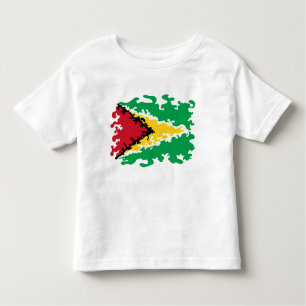Funky Guyana Flag Custom Toddler T-Shirt