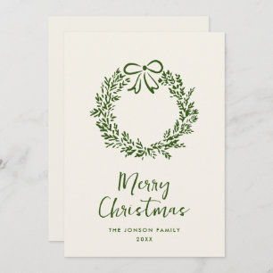 Funky Hand Drawn Scribble Retro Christmas Holiday Card