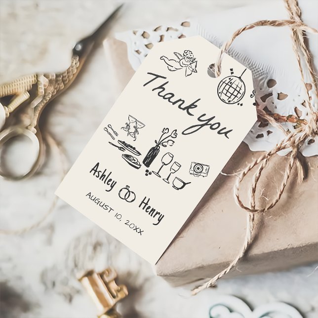 Funky Hand Drawn Wedding Gift Tags (Creator Uploaded)