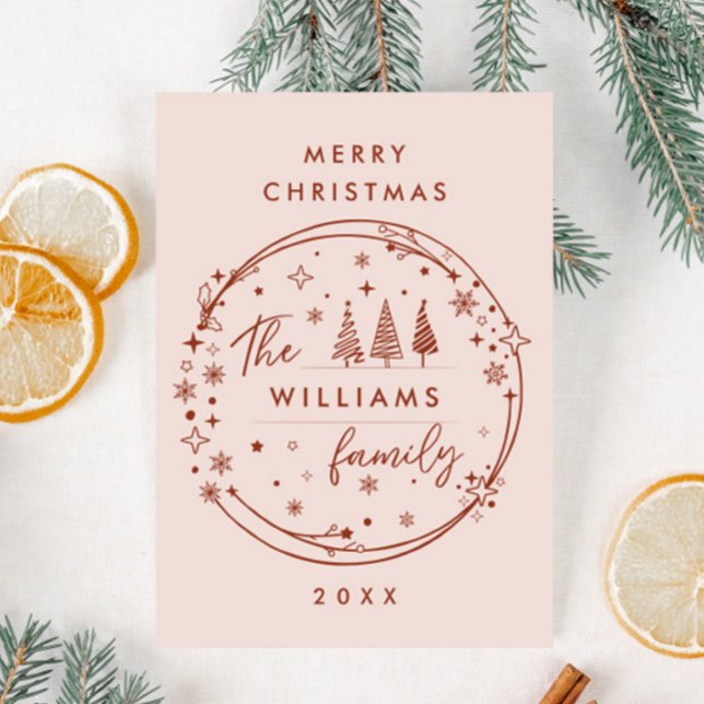 Funky Hand Drawn Whimsical Christmas Holiday Card (Creator Uploaded)