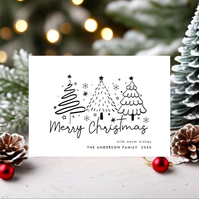 Funky Hand Drawn Whimsical Christmas Holiday Card (Creator Uploaded)