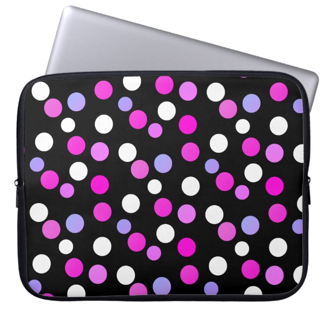 Funky Happy Balls Geometry Laptop Sleeve (Front)