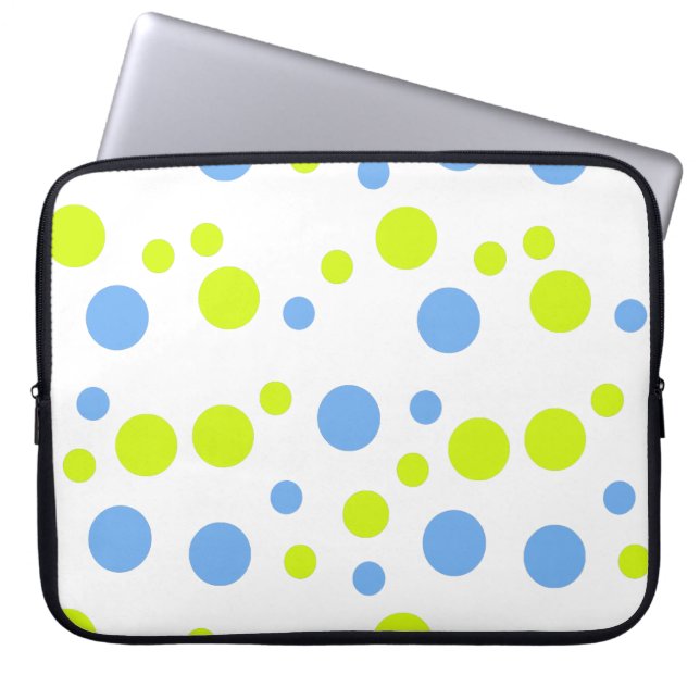 Funky Happy Bubbles Colourful Laptop Sleeve (Front)