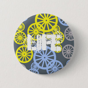 Funky Happy Wheel Circle Pattern Product 6 Cm Round Badge