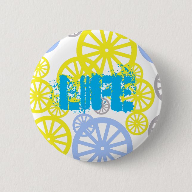 Funky Happy Wheel Circle Pattern Product 6 Cm Round Badge (Front)