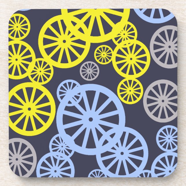 Funky Happy Wheel Circle Pattern Product Coaster (Front)