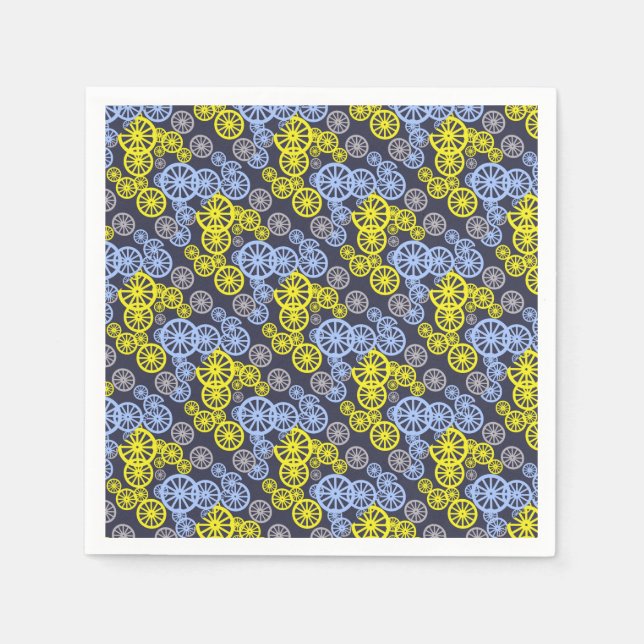 Funky Happy Wheel Circle Pattern Product Napkin (Front)
