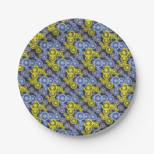 Funky Happy Wheel Circle Pattern Product Paper Plate