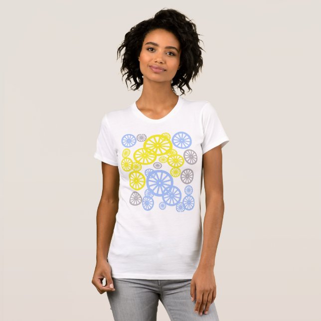 Funky Happy Wheel Circle Pattern Product T-Shirt (Front Full)