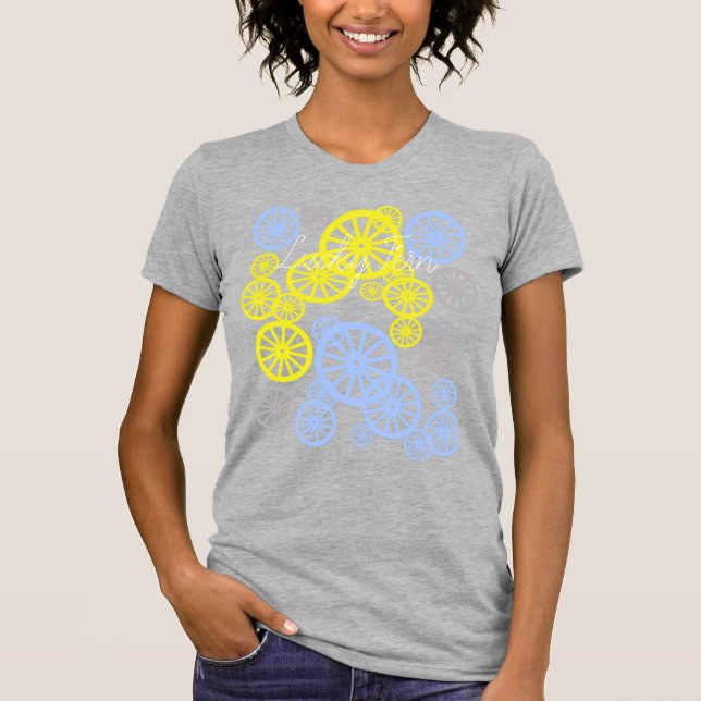 Funky Happy Wheel Circle Pattern Product T-Shirt (Front)