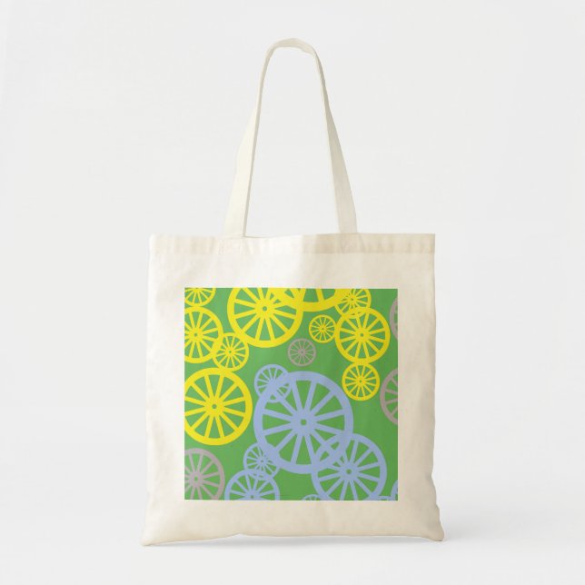 Funky Happy Wheel Circle Pattern Product Tote Bag (Front)