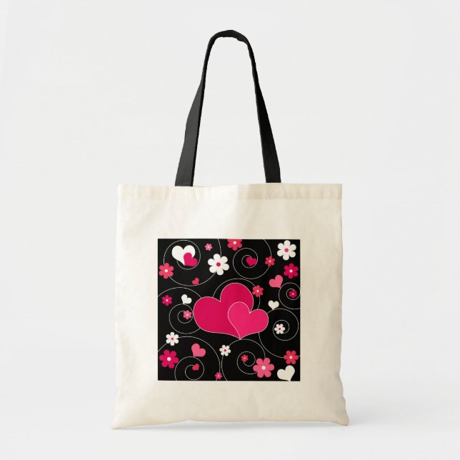 Funky hearts and flowers - Bag (Front)