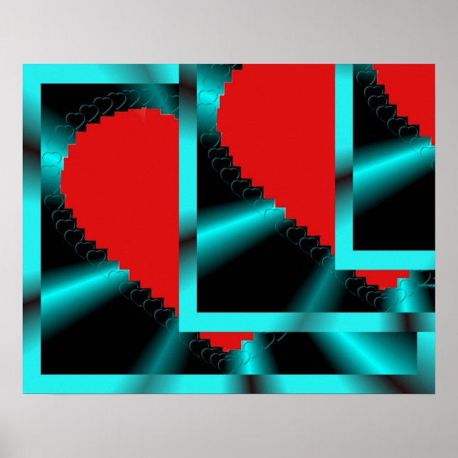 Funky Hearts Poster (Front)