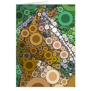 Funky Horse Circles Bubbles Modern Art