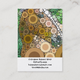 Funky Horse Circles Bubbles Modern Art Business Card