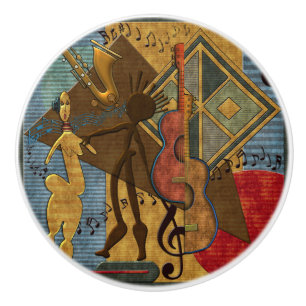 Funky Hot Jazz  Ceramic Knob