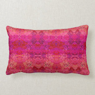 Funky Hots Magenta and Orange (Pillow) Lumbar Cushion