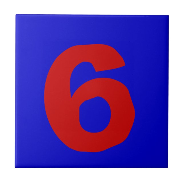 Funky House Numbers Tile (Front)