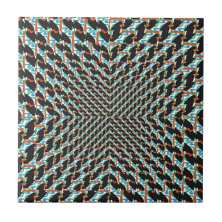 Funky Illusion Ceramic Tile
