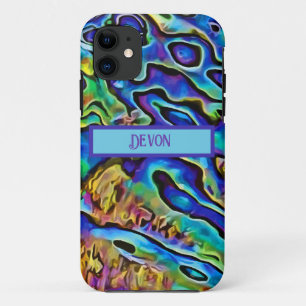 Funky Iridescent Abalone Sea Shell      iPhone 11 Case