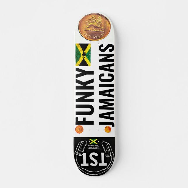 FUNKY JAMAICANS  7 3/4" Skateboard Deck (Front)