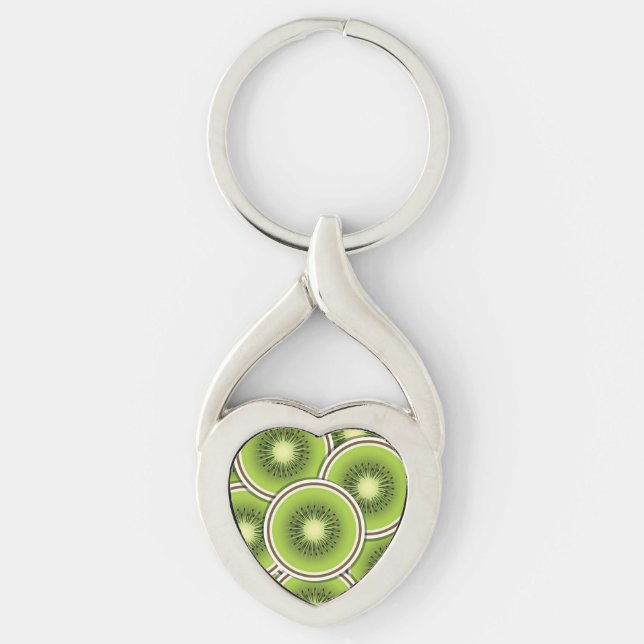 Funky kiwi fruit key ring (Front)