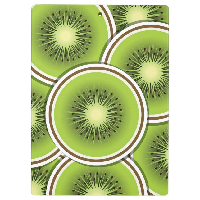 Funky kiwi fruit slices clipboard (Back)