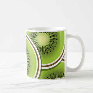 Funky kiwi fruit slices coffee mug