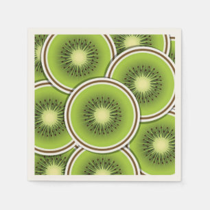 Funky kiwi fruit slices napkin