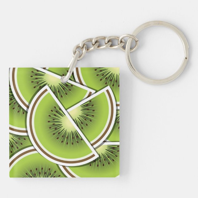 Funky kiwi fruit wedges key ring (Back)