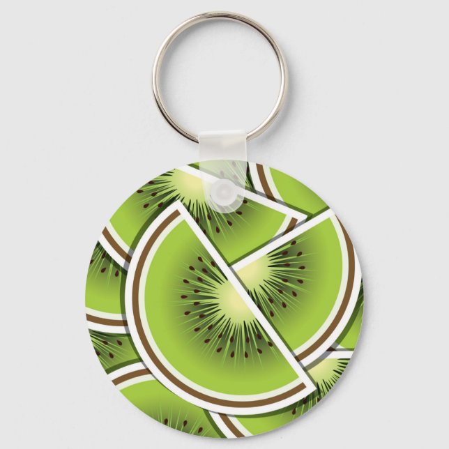 Funky kiwi fruit wedges key ring (Front)