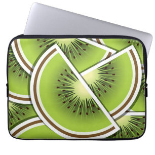 Funky kiwi fruit wedges laptop sleeve