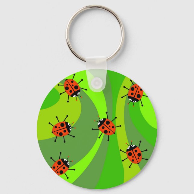Funky Ladybugs Key Ring (Front)