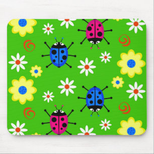 Funky Ladybugs Mouse Pad