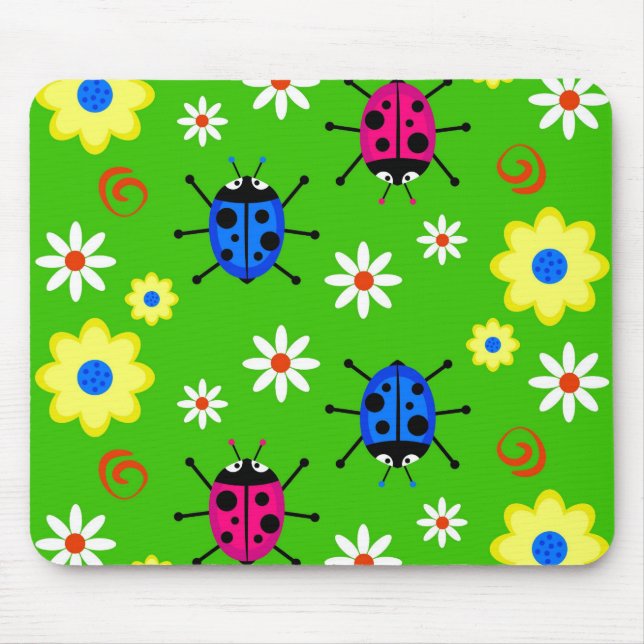 Funky Ladybugs Mouse Pad (Front)