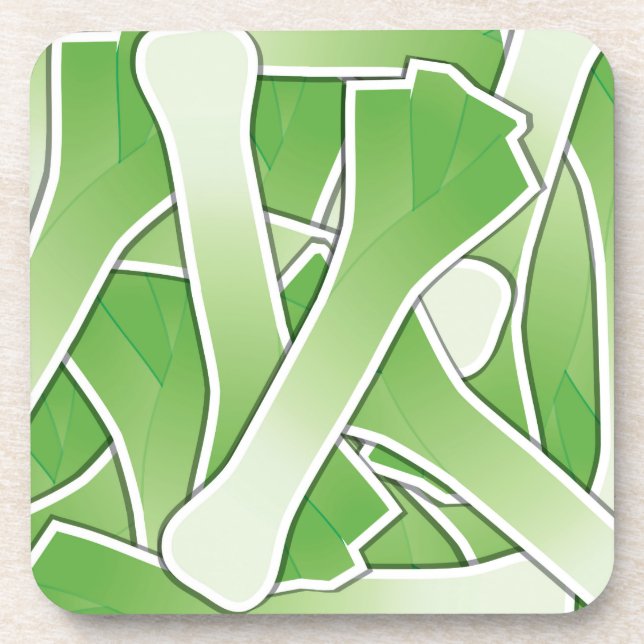 Funky leek coaster (Front)
