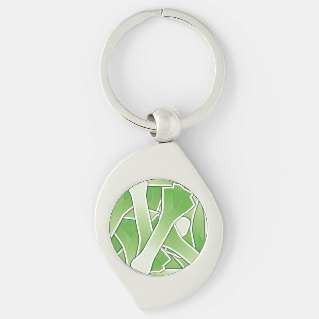 Funky leek key ring (Front)