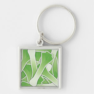Funky leek key ring